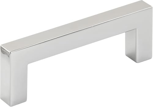 Amerock | Cabinet Pull | Polished Chrome | 3 inch (76 mm) Center to Center | Monument | 1 Pack | Drawer Pull | Drawer Handle | Cabinet Hardware