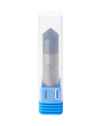 Image of 1 /2in Solid Carbide End Mill, Chamfer Mill - Double End,2 Flutes, 90 Chamfer Angle, AlTiN Coated Bits Tool for Medium Hardness Steel, Brass, Iron