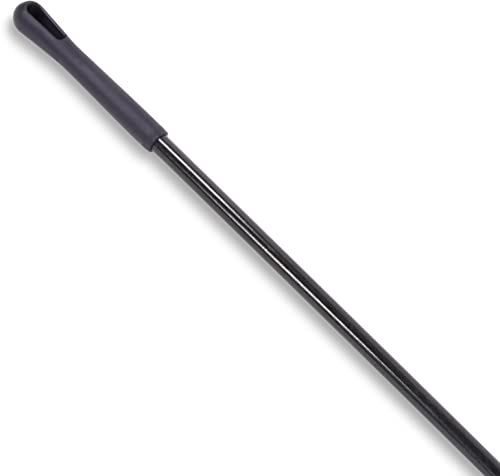 SPARTA Fiberglass Broomstick Replacement Broom Handle with Acme Threaded Tip for Industrial Cleaning Tools, Fiberglass, 60 Inches, Black