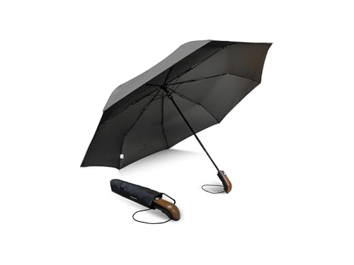 Weatherproof Deluxe Folding Rain Umbrella 54 inch canopy