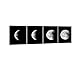 Wieco Art Eclipse of the Moon Modern Canvas Prints Wall Decorations for Living Room Abstract Space Black and White Pictures to Photo Paintings on Canvas Wall Art for Home Decorations Wall Decor