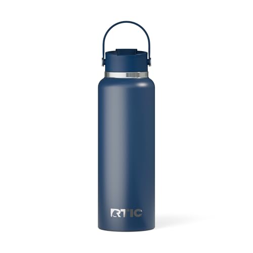 RTIC 40oz Outback Water Bottle, Ceramic Lined, Navy
