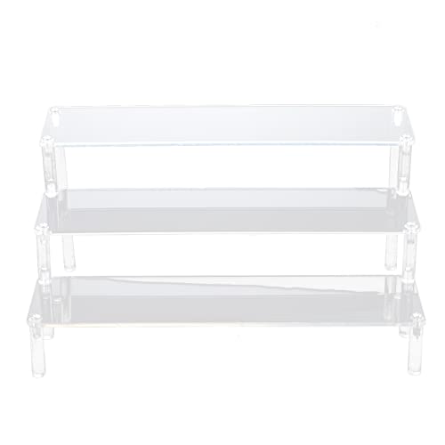 ORFOFE Acrylique Présentoir Articles Divers Plateau Porte- Bracelet Plateau Anneau Plat Riser 3 Niveaux Cover
