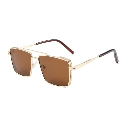 Lunettes de conduite polarisées hommes et sport femmes avec monture métal carrée