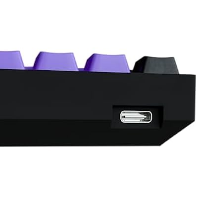 Kraken Keyboards Pro 60 Percent Keyboard 60% Gaming Keyboard Mechanical - Black & Purple - HOT SWAPPABLE - for Gaming On PC, Xbox, PlayStation & MAC (Black Lotus | Silver Switches)