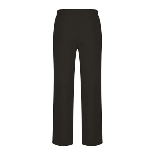 Stretch Waist Pants for Men Straight Leg Drawstring Pant Classic Casual Solid Color Loose Fit Trousers with Pockets3