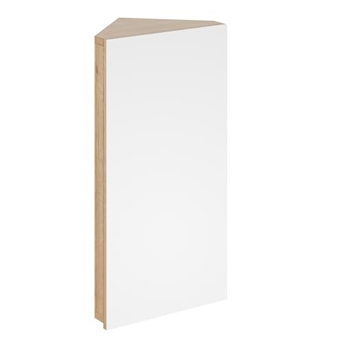 eclife 24" Bathroom Corner Medicine Cabinet W/Mirror, Single Door Bathroom