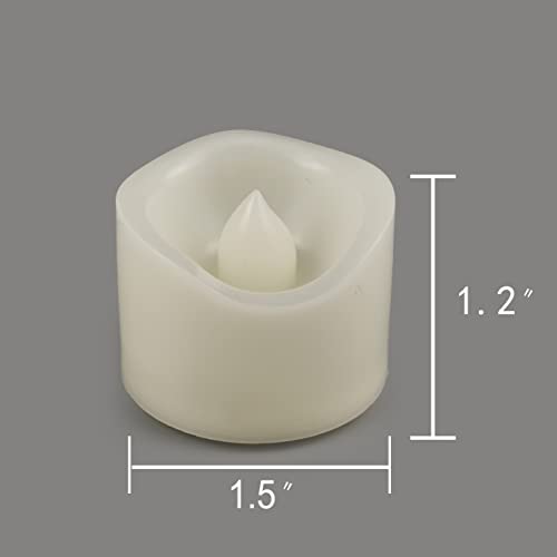 Image of CANDLE CHOICE Battery Operated Flameless Tea Lights Small Bright Flickering LED Electric Fake Votive Tealight Candles Halloween Pumpkin Lights Wedding Christmas Decorations Table Centerpieces 6 PCS