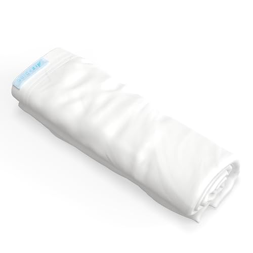 Image of QuickZip Crib Extra Zip-On Sheet (SecureFit Wraparound Base Not Included) - Faster, Safer, Easier Baby Crib Sheets - White 100% Cotton - Fits All Standard Crib Mattresses