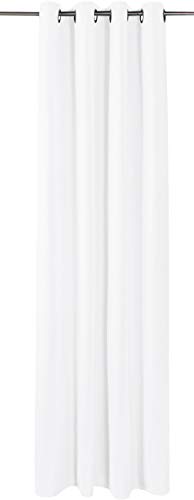 Amazon Basics Room Darkening Blackout Window Curtains 2 Panels with Grommets, for Living Room and Bedroom, 52 x 84 inches, White