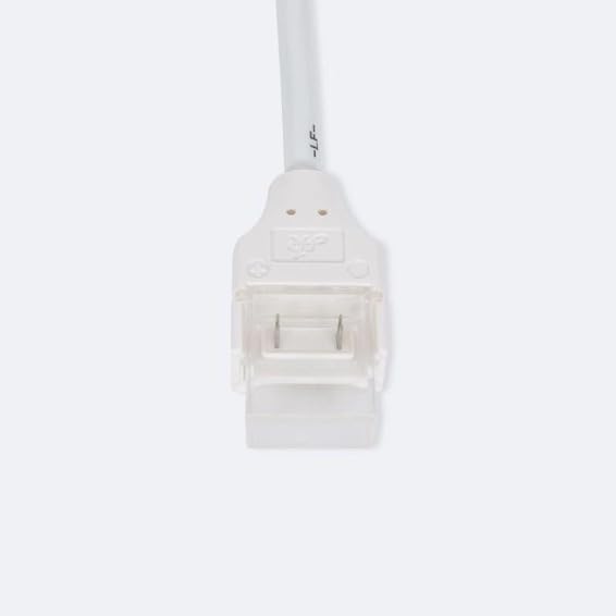 SILVER ELECTRONICS - Power Connector + Stripped Cable (20 cm) for 230 V 12 mm IP44 monocolour LED Strip