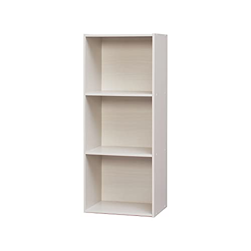Iris Ohyama, Möbel, 3 Regale zur Aufbewahrung im Büro, Bibliothek, Stabil, Großes Fassungsvermögen, Multifunktional, Stabil, Schlafzimmer, Wohnzimmer - Office Basic Rack CX-3FN - Eiche weiß
