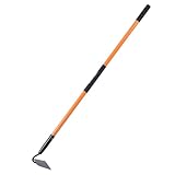 Garden Hoe Tool .for Weeding with Long Fiberglass Handle 57 Inches，Heavy Duty Hoe Garden Tool,