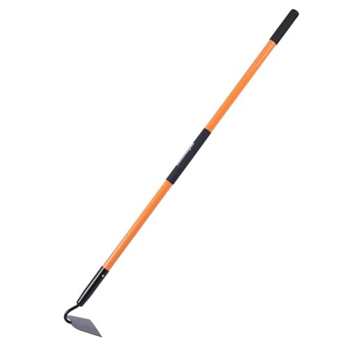 Garden Hoe Tool .for Weeding with Long Fiberglass Handle 57 Inches,Heavy Duty Hoe Garden Tool,
