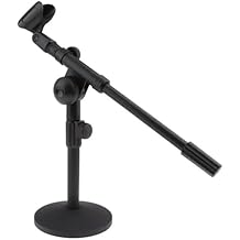 mic stand, Black Adjustable 13inch Heavy Base And Iron Shaft Desktop Mic Stands With Microphone Clip Holder,parts