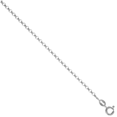 Sterling Silver Italian Rolo Chain Necklace 2.5mm Nickel Free sizes 7-30 inch3