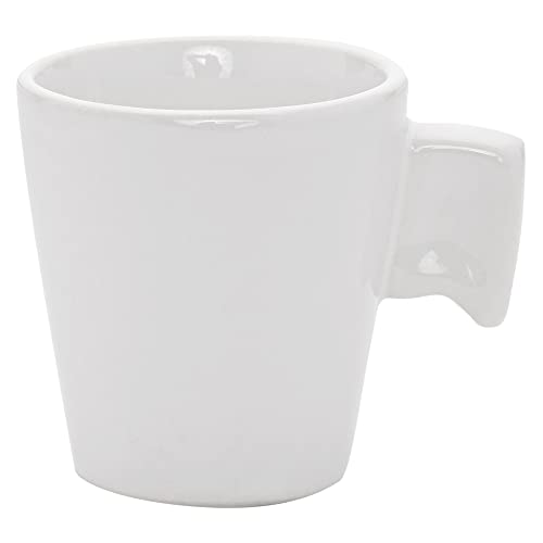Mimo Style Mini Canecas Para Café Com 6 Peças na Cor Branca, Com Capacidade Para 80ml Cada, Material
