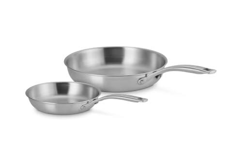 Image of Le Creuset Set of 2 Essential Stainless Steel Fry Pan Set, 8 inch and 10 inch