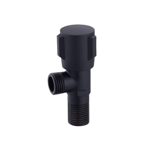 Valve d'angle en laiton de plomberie sortie murale G1/2 robinet noir douche - 2