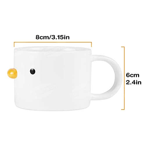 Aountron Coffee Mug 7Oz Handcrafted Ceramic Duck Shaped Cute Mugs With Artisanal Glaze,Unique Coffee Mugs,Gift For Coffee Lovers And Collectors #TOP1