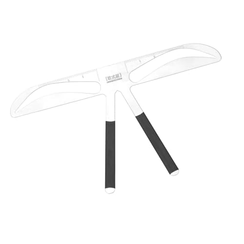 BAZEITFLOW Europäisches Edelstahl Augenbrauen Messgerät mit Digitaler Skala Präzises Positionierwerkzeug für Symmetrisches Microblading Leichtes Tragbares Tattoo Schablonen Messgerät für