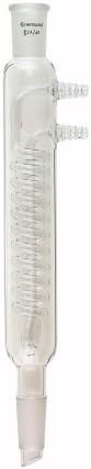 Chemglass CG-1213-L-21 Glass Reflux Coil Condenser, 175mm Coil Length, 350mm Height, 24/40 Joint