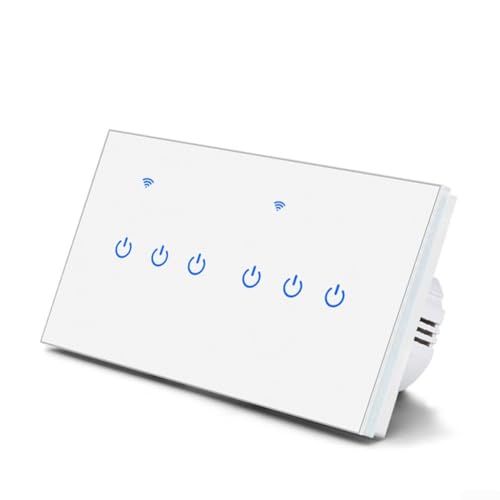 Interruptor táctil inteligente blanco de 4 bandas para salones y dormitorios 6