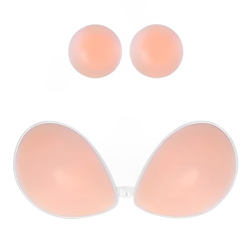 Reggiseno Senza Spalline Sticky Bras - Autoadesivo Push Up Per Donna, Cotone, Chiusura Pull-on - 2