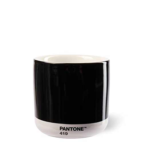 PANTONE Porzellan Latte Macchiato Thermobecher, 220ml, Black 419 C