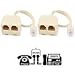 Two Way Telephone Splitters, RJ11 6P4C, 1 Male to 2 Female Converter, Telephone Wall Adaptor and Splitter for Landline Telephone By True Décor (2 Pack)