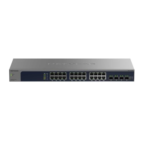 Image of NETGEAR 28-Port 10G /Multi-Gigabit Ethernet Easy Smart Managed Switch - with 4 x 10G SFP+, 5-Speed 100M to 10G, Rackmount or Desktop (XS724EM)