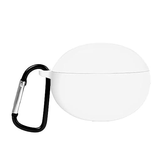 YBROY Capa para Edifier W240TN, capa de silicone fina à prova de choque, antiarranhões, com mosquetão, inodoro, capa para Edifier W240TN. (branca)