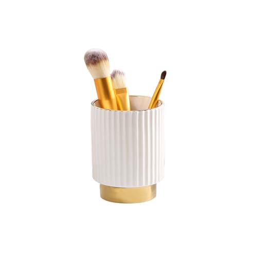 Nwvuop Keramik Makeup Pinsel Halter Make up Pinsel Aufbewahrung Organizer Kosmetik Organizer Weiß