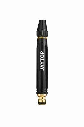 Image of JAYTOP Water Spray Gun for Car Wash Bike Washing Gun for 1 /2 inch Hose Pipe High Pressure Water Gun Nozzle Adjustable Car Washer Gun Brass Jet Water Spray Nozzle, 10 x 2 Cm
