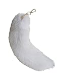 Llavero 3D personalizado 3D lindo colgante de cola para mujer, llavero con pompones, llavero de cola peluda de moda, colas para cosplay, bolso de mano, juego de anillos, A-F, Talla única