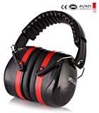 Ear Protection, Hearing Protection, Earmuffs Ear Protectors, SNR 34dB Professional Ear Defenders Insulation Adjustable Headband Padded Noise Reduction for Work Construction Drilling Hunting Mowing