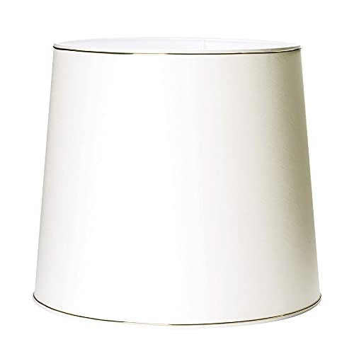 Großer Ersatz Lampenschirm 50cm Stoffschirm mit Aufnahme oben 12mm Goldkante Goldring
