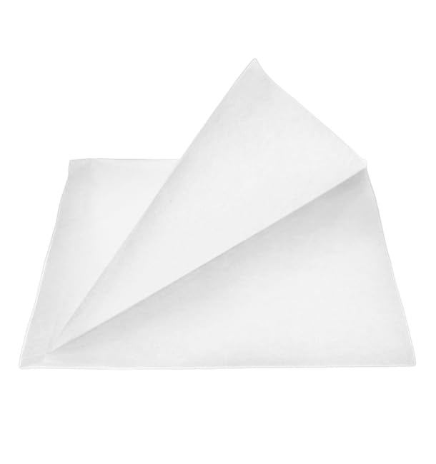 Monouso | 100 Bolsas Papel Antigrasa Abierta 2 Lados, 12x12,2cm, Color Blanco, Envoltorio Comida, Take Away, Delivery, Food Track, Reciclable, Hamburguesas