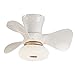 YUNLONG Ventilatore da Soffitto Piccolo Lampadario Ventilatore Silenzioso Con Telecomando Dimmerabile Reversibile 3 Pale 6 Velocita DC Ventola da Soffitto Per Camera da Letto Bambini,Bianca