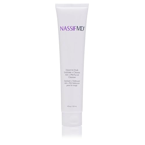 NassifMD Dawn to Dusk Foaming Facial Cleanser Vegan Cleanser Face Wash for Women, Gentle and Hydrating Cream Wash for Dry or Oily Skin, Hydrating