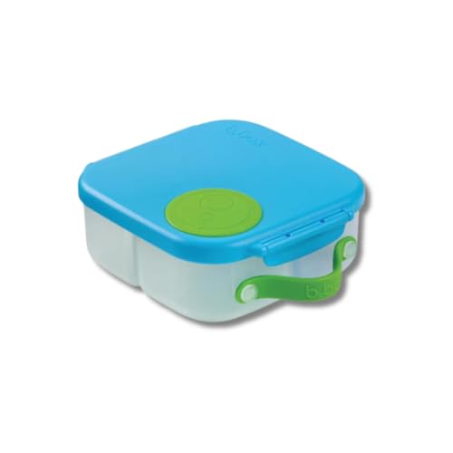 b.box Mini Lunch Box, 4.25 Cup Leak Proof Bento Box for Kids Ages 3+, 3 Compartment Snack Containers, School Lunch Container, Dishwasher Safe, BPA-Free, PFAS-Free - Ocean Breeze