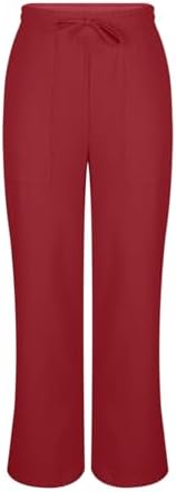 Linen Pants for Women Plus Size Trendy Summer Palazzo Pants with Pockets High Waisted Wide Leg Trousers Loose Slacks — view 3