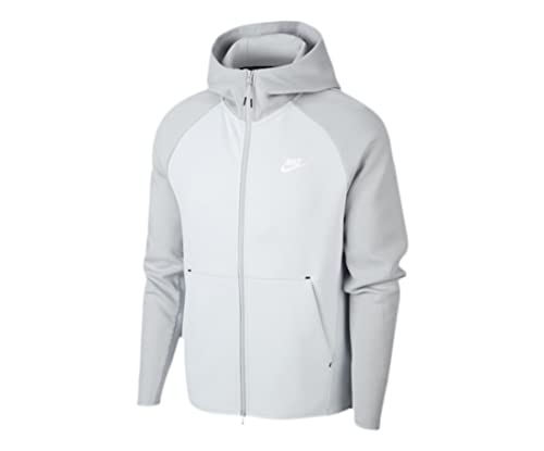 Nike M Nsw Tch Flc Hoodie Fz Sweatshirt - Pure Platinum/Light Smoke Grey/(White), XXX-Large