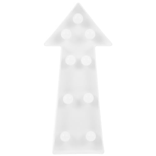 Uonlytech 3D Arrow Sign Light LED Plastic Arrow Shaped Sign-Lighted Marquee Arrow Sign Wall Decor for (White)