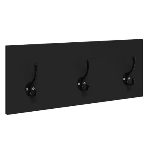 Banc à chaussures en bois noir et porte-manteau design chic - 6