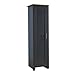 Home Source Bedroom Furniture, 1 Door Slim Wardrobe, Oak Effect Top, Dark Grey