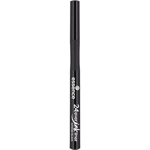 essence cosmetics 24ever ink liner, Eyeliner, Eye Liner, intensives Schwarz, Nr. 01 Intense Black, schwarz, sofortiges Ergebnis, langanhaltend, matt, wasserfest, vegan, ohne Parfüm (1,2ml)
