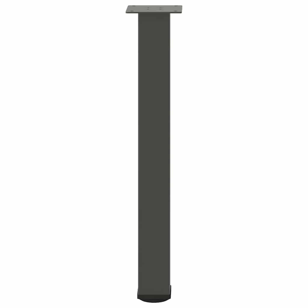 4 patas de consola de acero con recubrimiento en polvo, color antracita, 72-74 cm, ajustables, con patas niveladoras, patas de muebles, para escritorio, comedor, salón, estable y moderno