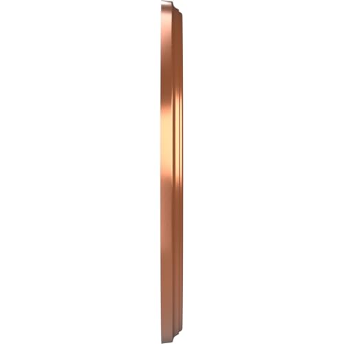 Image of Ekena Millwork CMP10BEBCO Berkshire Thermoformed PVC Ceiling Medallion (Fits Canopies up to 4 1 /2 inch), 10 inchOD x 3 1 /2 inchID x 3 /4 inchP, Bright Coat Copper