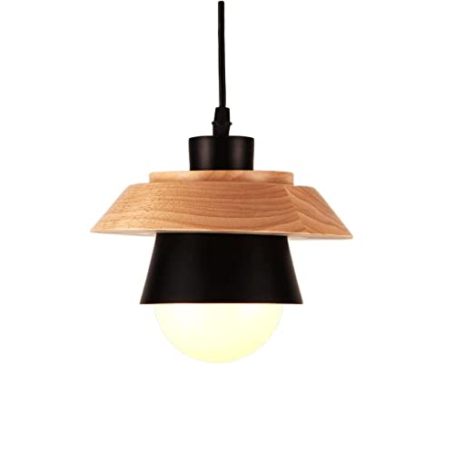 Lámpara colgante de madera moderna y sencilla estilo minimalista 2